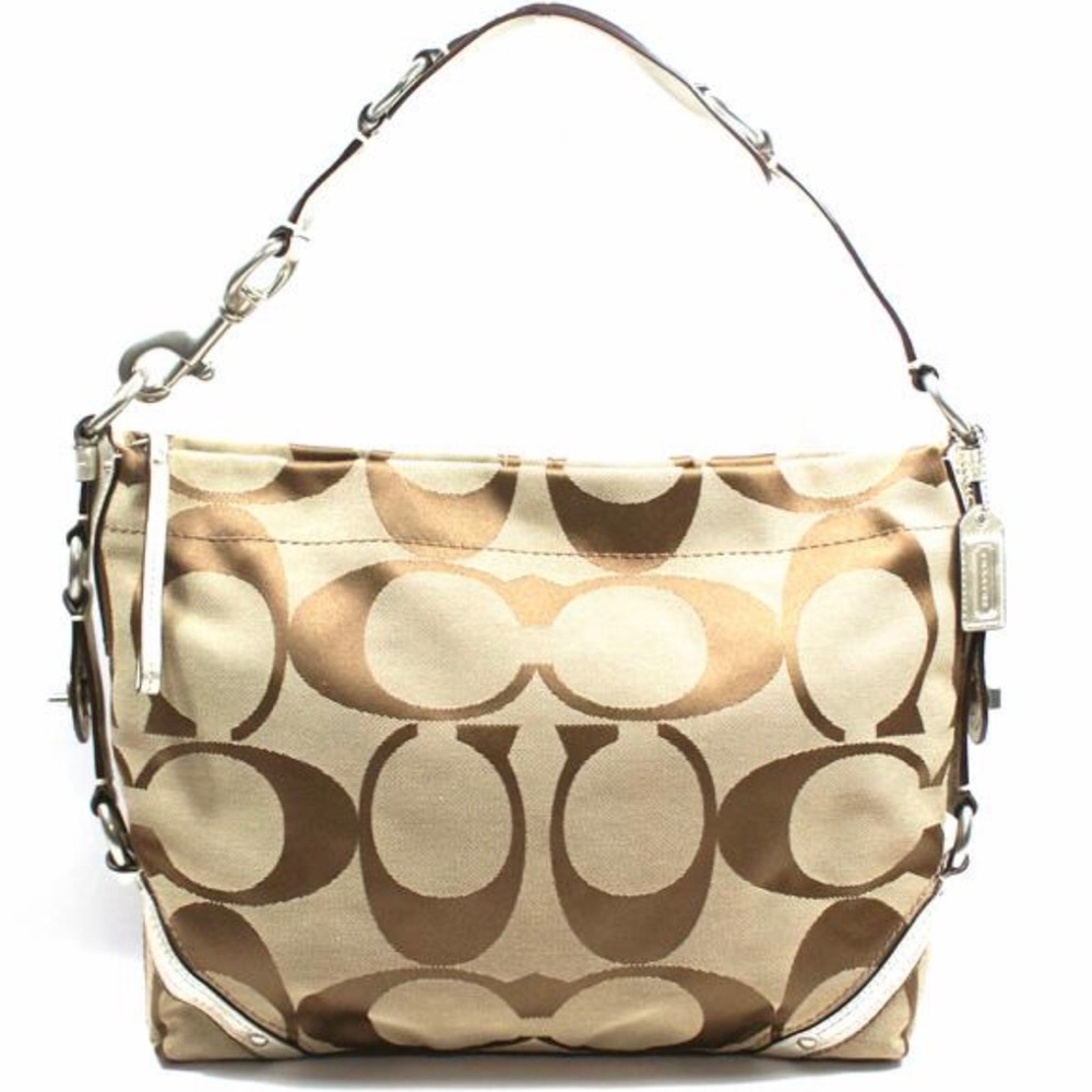 BNWT LARGE COACH SIGNATURE CARLY BABY BLUE INTERIOR - Picture 3 of 14